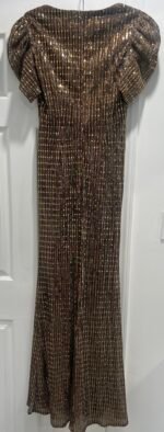 Mac Duggal 26661 Bronze Bow Waist Gown Size 4 - Image 7