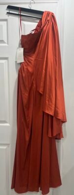 Mac Duggal 68340 Sz 6 One Shoulder Bell Sleeve Draped Gown - Image 8