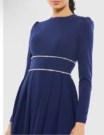 Ieena for Mac Duggal 55705 A-Line Rhinestone Evening Gown Midnight Size 12 - Image 3