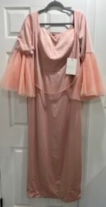 Mac Duggal 11233 Flounce Sleeve Square Neck Column Gown Size 16 NWT ROS - Image 4