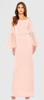 Mac Duggal 11233 Flounce Sleeve Square Neck Column Gown Size 16 NWT ROS