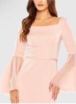 Mac Duggal 11233 Flounce Sleeve Square Neck Column Gown Size 16 NWT ROS - Image 2