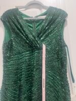 Mac Duggal 5441 Sz 10 Cap Sleeve Sequined Evening Gown Forest Green - Image 8