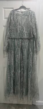Mac Duggal 20472 Seamist V Neck Puff Sleeve Embroidered A Line Gown Size 22 NWOT - Image 7