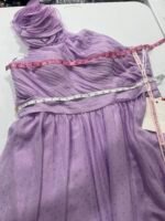 Mac Duggal 49536 Lilac Purple Polka Dot Ruffled One Shoulder Gown Size 18 - Image 7