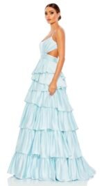 Mac duggal 67970 Sz 10 Satin Powder blue tiered gown - Image 3