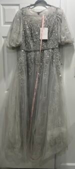 Mac Duggal 20445 Sz 16  Embellished Puff Sleeve A-Line Gown - Image 5